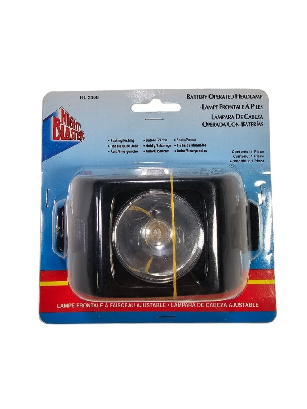 Vintage Optronics Night Blaster HL-2000 Adjustable Beam Headlamp NEW Battery Op.